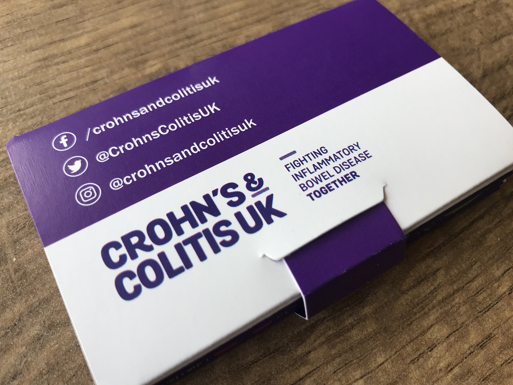 Design of pocket leaflet for Crohn's & Colitis UK